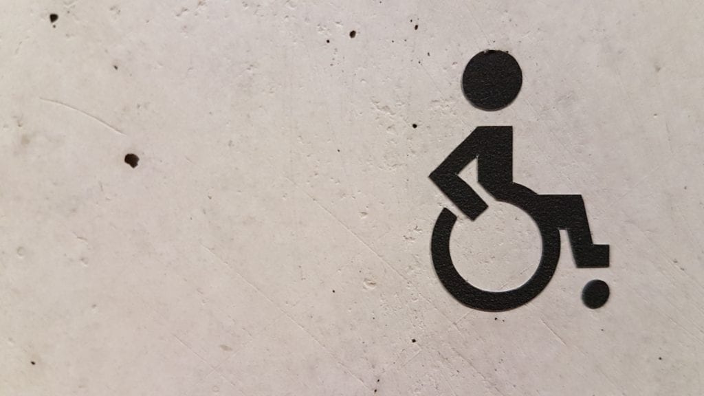 Grafika osoba niepełnosprawna