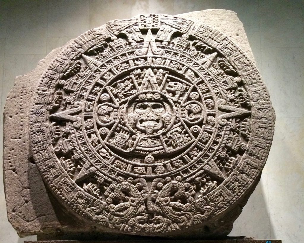 Kamień Słońca w Narodowym Muzeum Antropologicznym, Mexico City