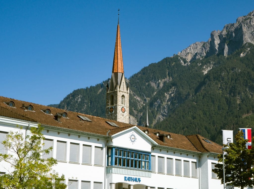 Ratusz w Vaduz Liechtenstein