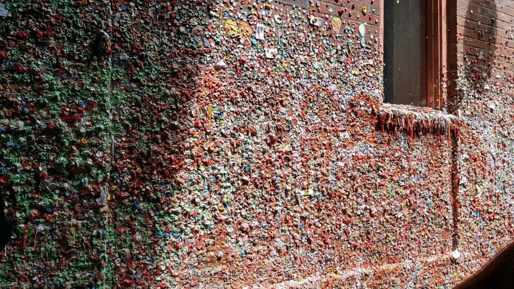 Gum Wall w Seattle, USA