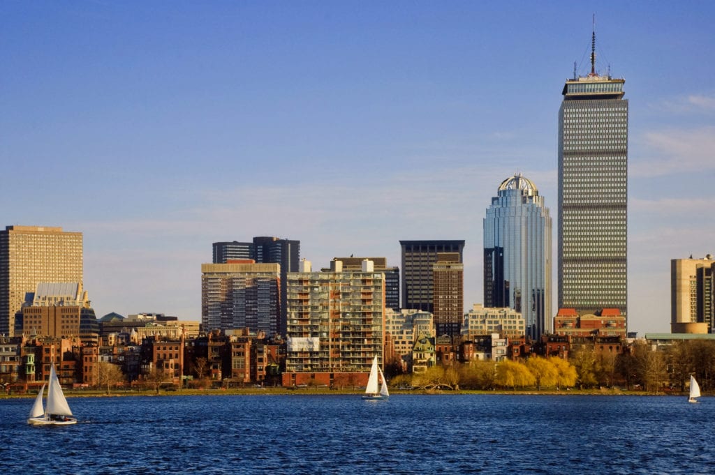 Jeden z najwyższych budynków w Bostonie - Prudential Tower, Boston USA