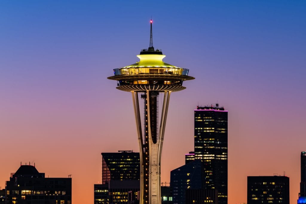 Space Needle w Seattle, USA