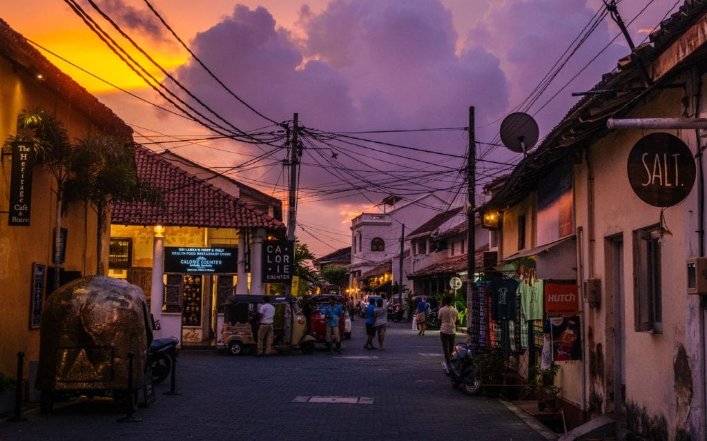 Galle wieczorową porą, Sri Lanka