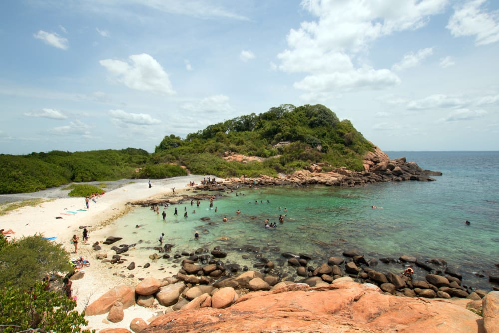 Plaża na Pigeon Island, Sri Lanka