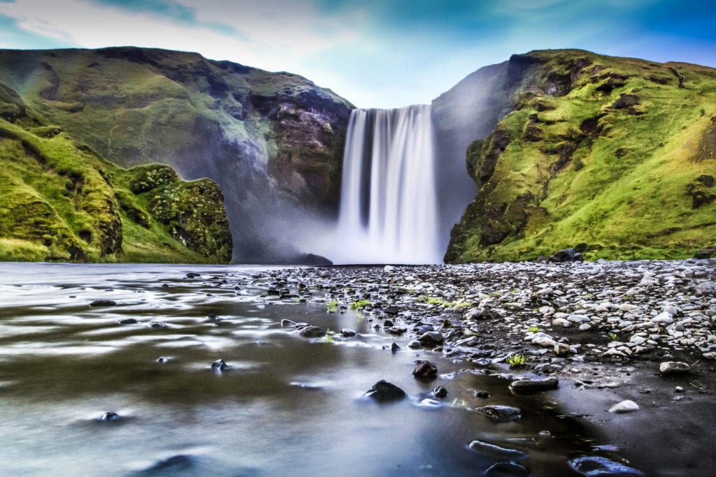 Wodospad Skógafoss, Islandia