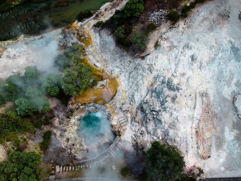 Furnas na wyspie Sao Miguel, gorące źródła