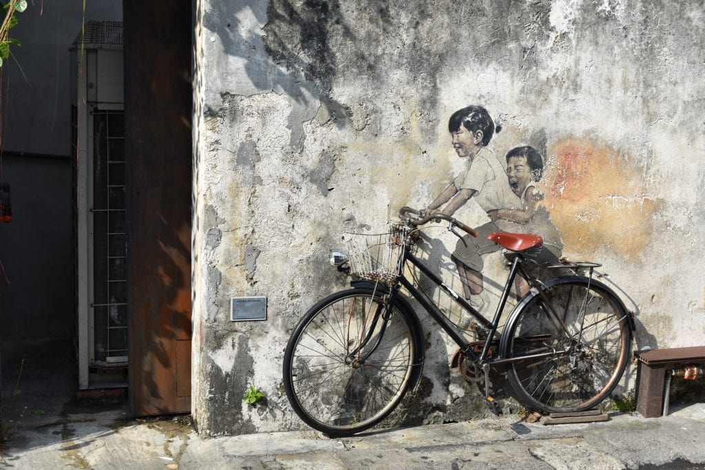 Graffiti w George Town, Penang, Malezja