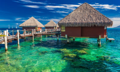 Chatki na wodzie na Tahiti, Polinezja Francuska