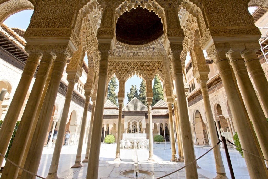 Pałac Nasrydów, Patio of the Lion, Granada Andaluzja
