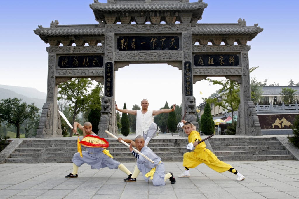 Pokaz kung-fu w klasztorze Szaolin, Chiny