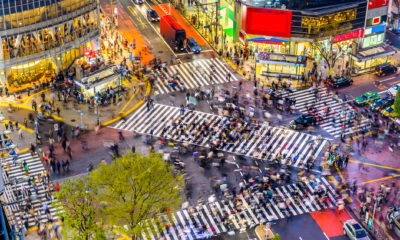 Skrzyżowanie Shibuya w Tokio, Japonia