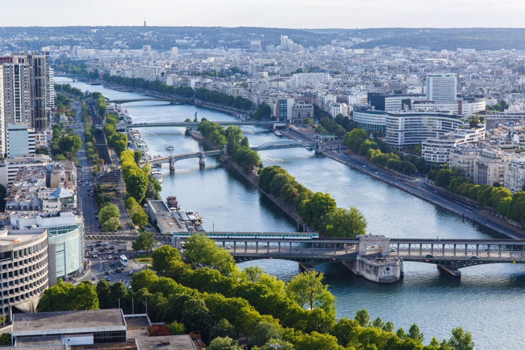 Sekwana widziana z Wieży Eiffla, Paryż