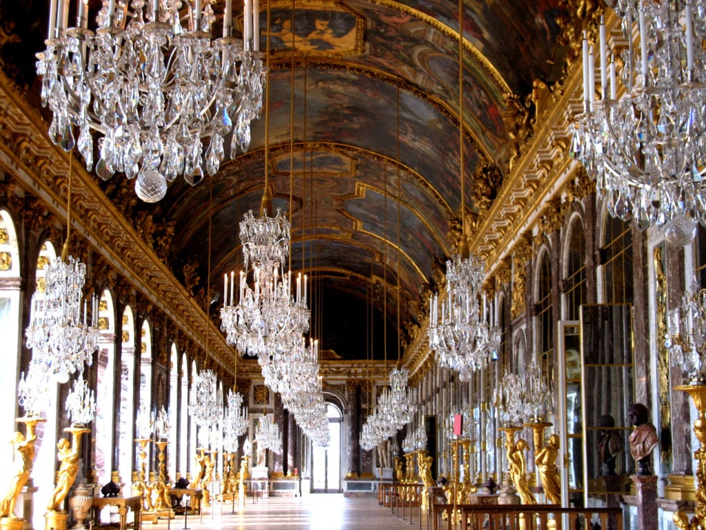 Wnętrze w Pałacu Wersalskim, Francja UNESCO