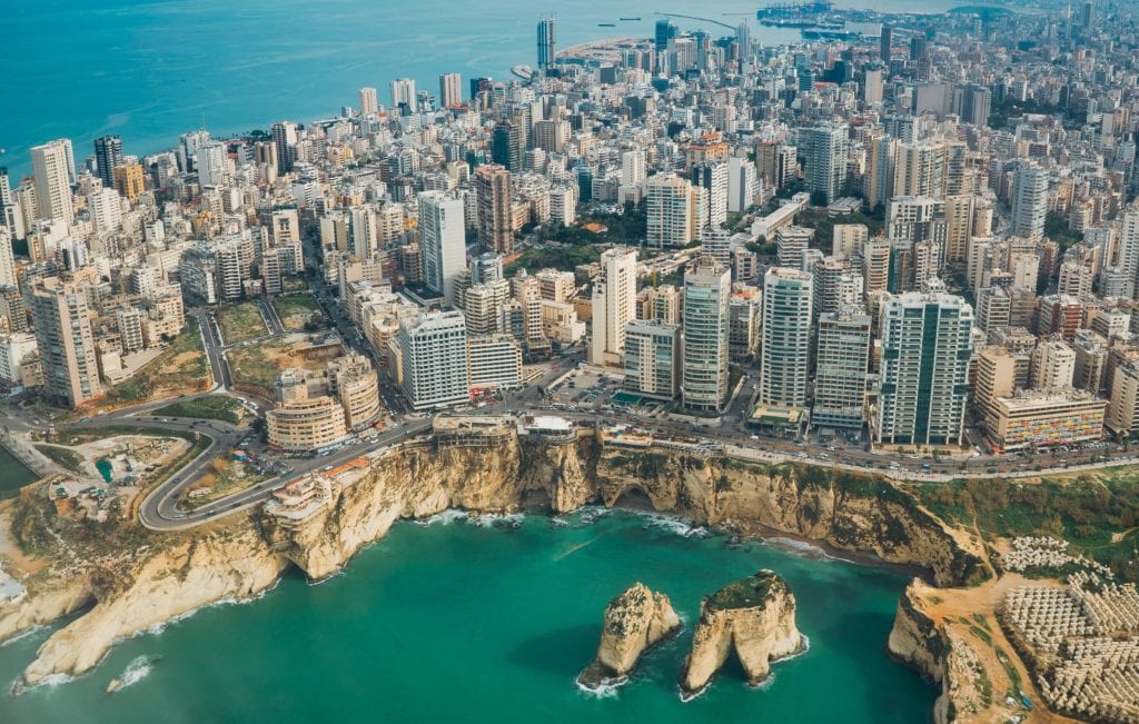 Bejrut z lotu ptaka, Liban