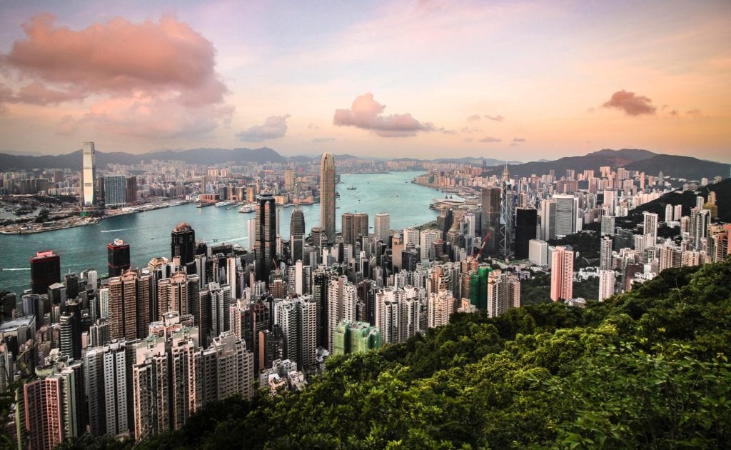 Hongkong we wzgórza Wiktorii,