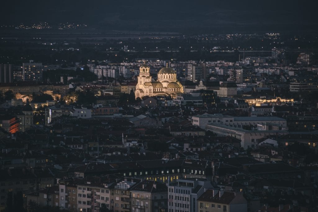 Sofia nocą, Bułgaria