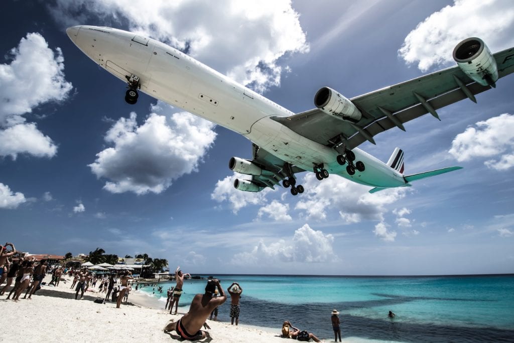 Lądowanie na St. Maarten,