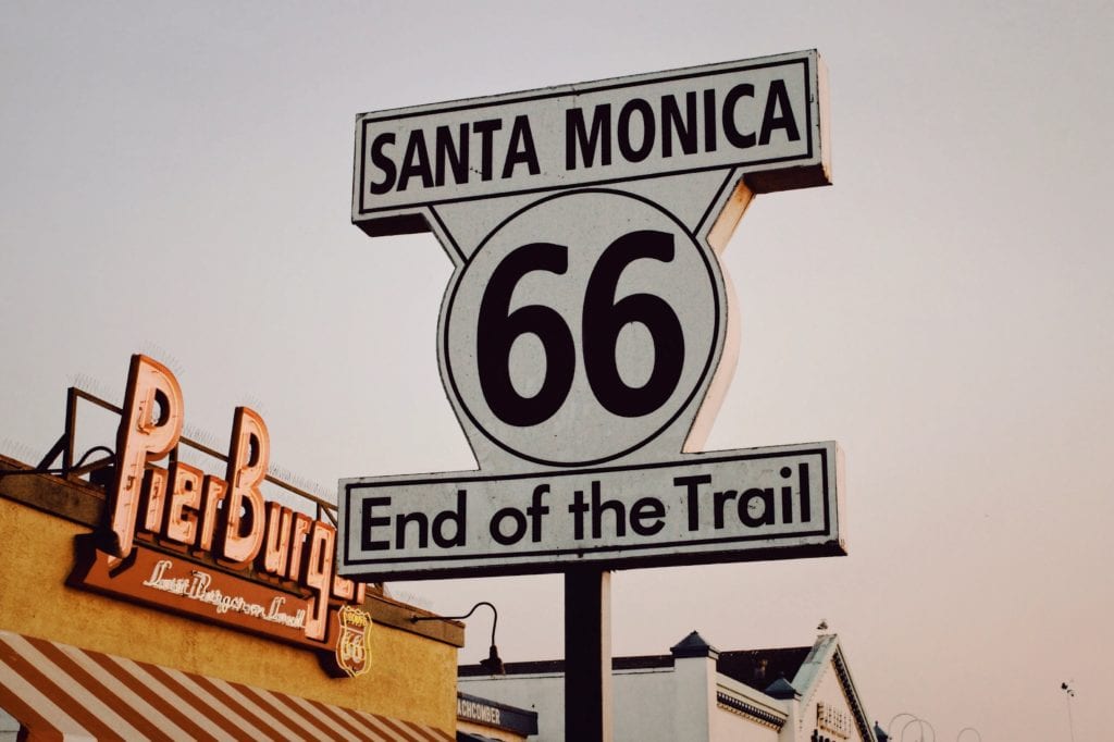 Santa Monica Pier koniec Route 66