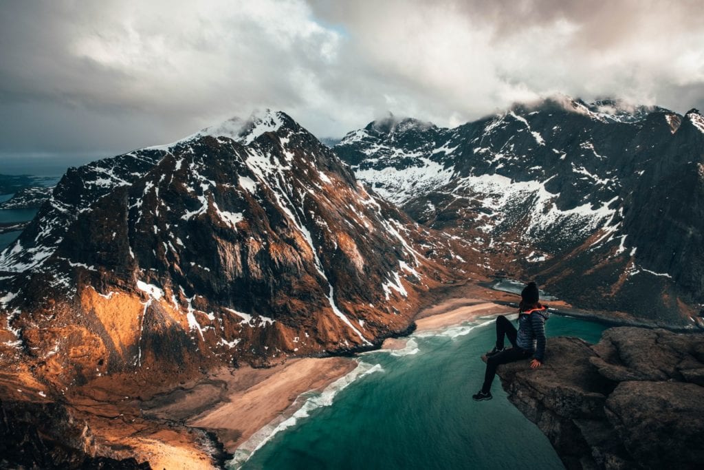 Plaża Kvalvika, Lofoty,