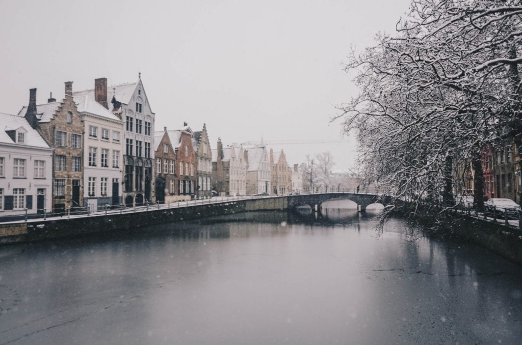 Brugia zimą, Belgia