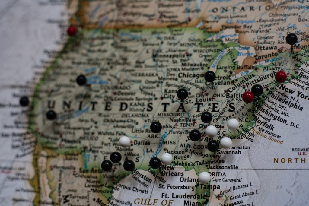 Mapa USA,