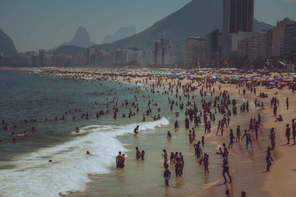 Plaża Copacabana w Rio de Janeiro, Brazylia