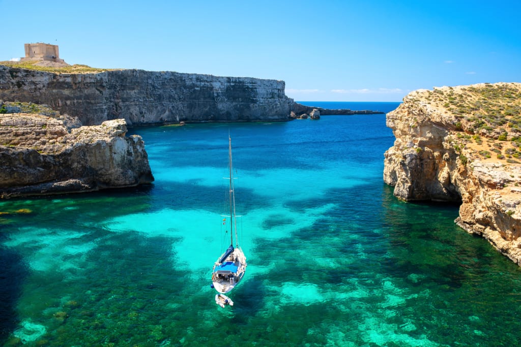 Malta, Crystal lagoon, Comino,