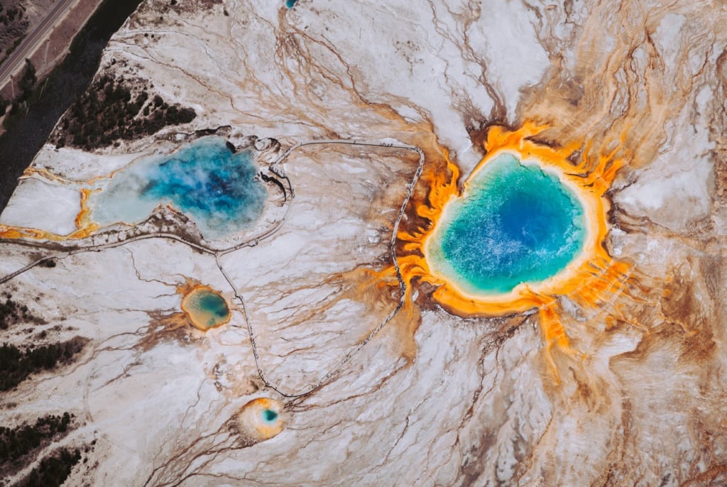 Grand Prismatic Spring w Yellowstone, Yellowstone USA